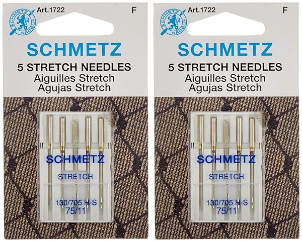Euro-Notions Buy Stretch Machine Needles Size 75/11 - 5 Pack (2 Packs) for Perfect Sewing Results