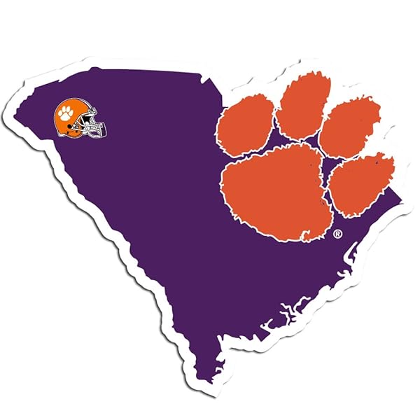 AGANS Clemson Tigers Home State Decal - NCAA Siskiyou Sports Fan Shop | Team Color, One Size
