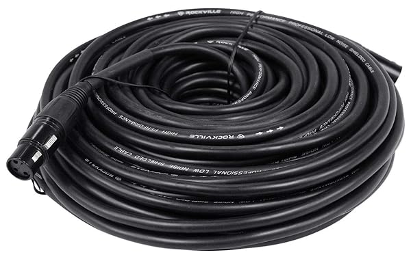 Rockville Rockville RCXFM100P-B 100ft Black Female to Male REAN XLR Mic Speaker Cable for Professional Audio Use - View 3 of 4