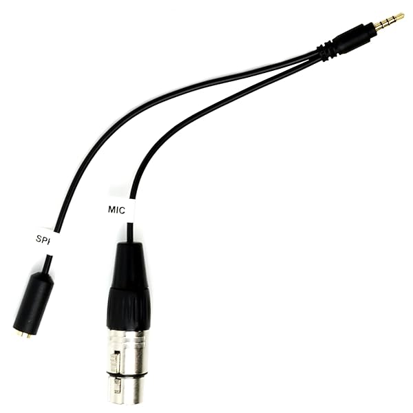 Movo Movo TCB2 XLR Microphone to TRRS Smartphone Adapter with Headphone Jack - Compatible with iPhone and Android - XLR Female to 3.5mm Male Y Splitter - View 6 of 6