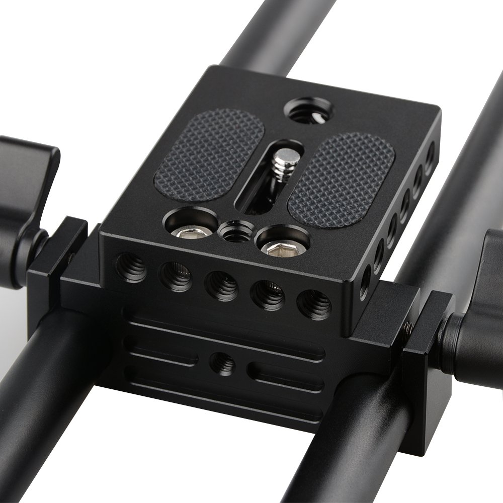 CAMVATE Camera Baseplate with 15mm Railblock for DSLR Rig and Rod Rail Support System - View 3 of 8
