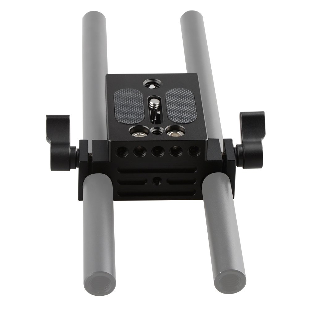 CAMVATE Camera Baseplate with 15mm Railblock for DSLR Rig and Rod Rail Support System - View 6 of 8
