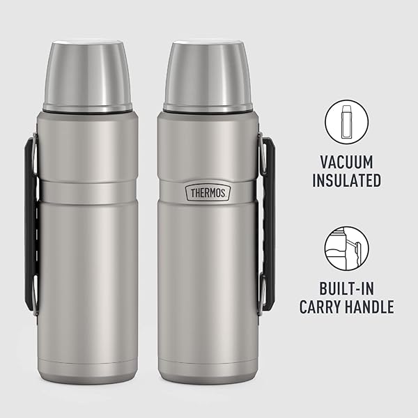 THERMOS THERMOS Stainless King 40oz Vacuum-Insulated Bottle - Matte Stainless Steel for Hot & Cold Drinks - View 3 of 9