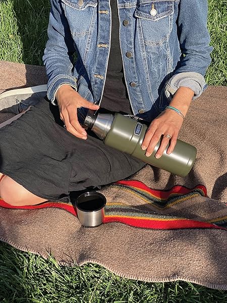 THERMOS THERMOS Stainless King 40oz Vacuum-Insulated Bottle - Matte Stainless Steel for Hot & Cold Drinks - View 8 of 9