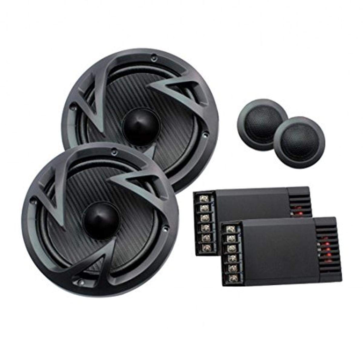 Power Acoustik Power Acoustik EF-60C Edge Series 6.5 Inch 500 Watt 2 Way Component Speaker System Black