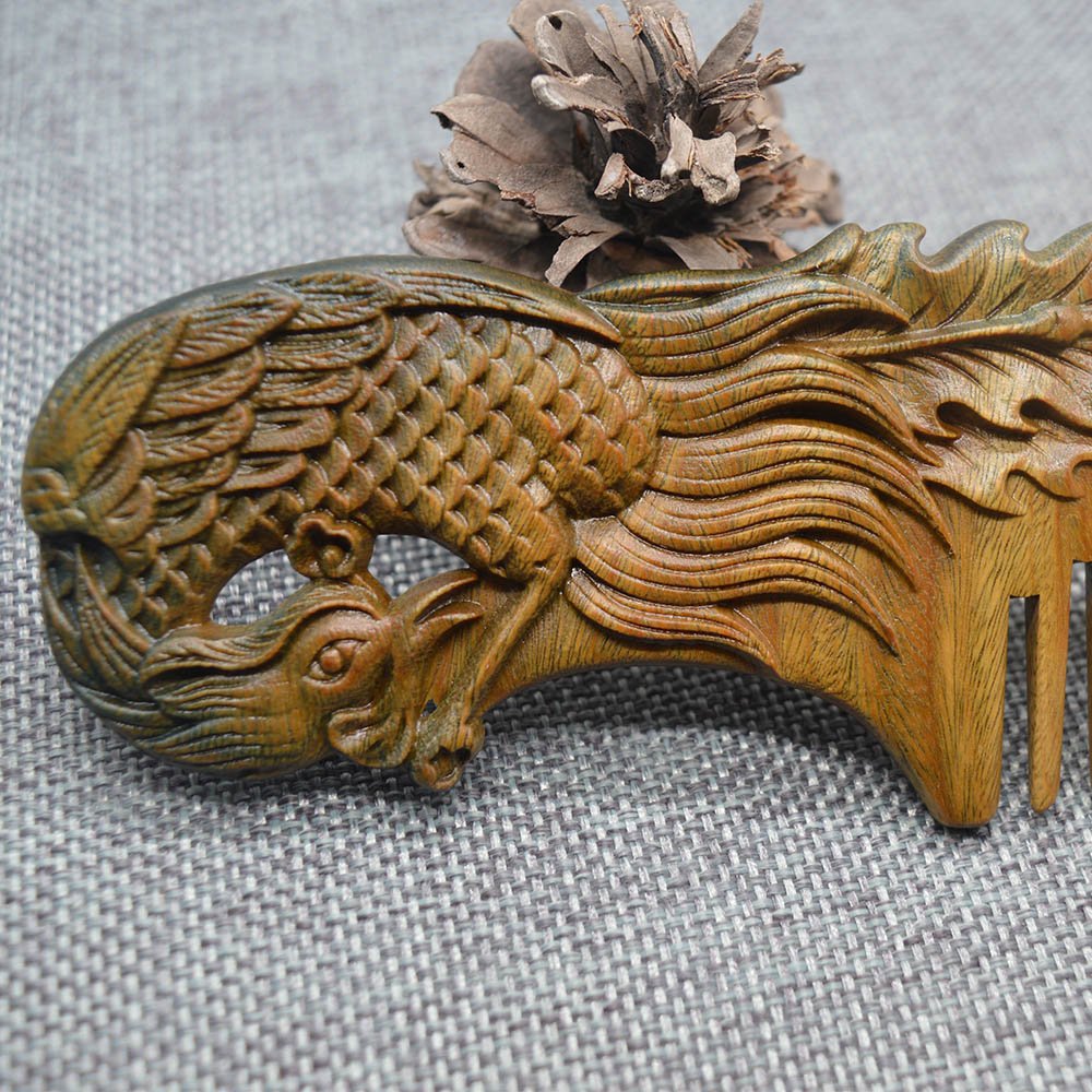 Xuanli 2 Pcs Natural Sandalwood Comb Set Anti Static Wooden Hair and Beard Care Massage Brush - View 5 of 8