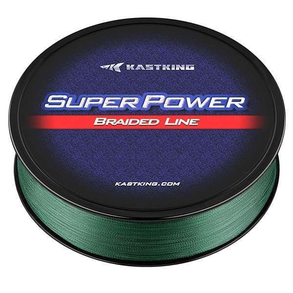 KastKing SuperPower Braided Fishing Line - Moss Green, 20 LB, 327 Yds | Durable & Strong Fishing Gear