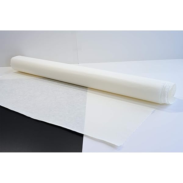 NaRaOn HanJi Korean Traditional Mulberry Paper HanJi Handmade Plain Natural White 10 Pcs 28.3 x 55.9 Inches