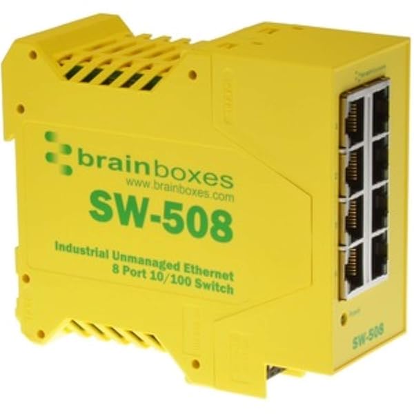 Brainboxes Brainboxes Industrial Unmanaged Ethernet Switch 8 Ports for Reliable Network Connectivity