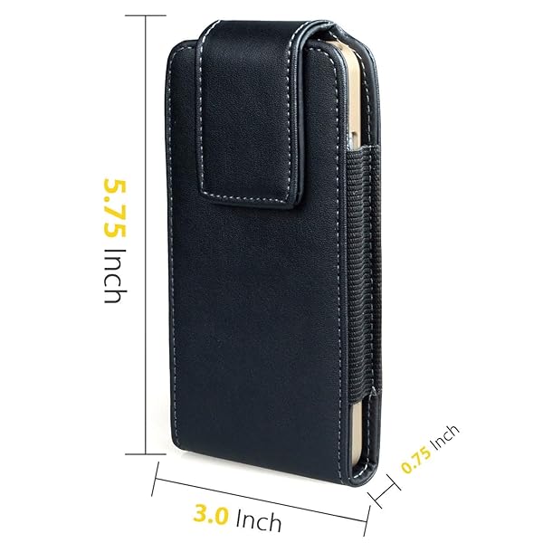 Gcepls Gcepls Premium Leather Holster Case for iPhone 6s 4.7 Inch with Belt Clip Compatible with Samsung Galaxy S7 and iPhone 7 Vertical Black - View 3 of 7