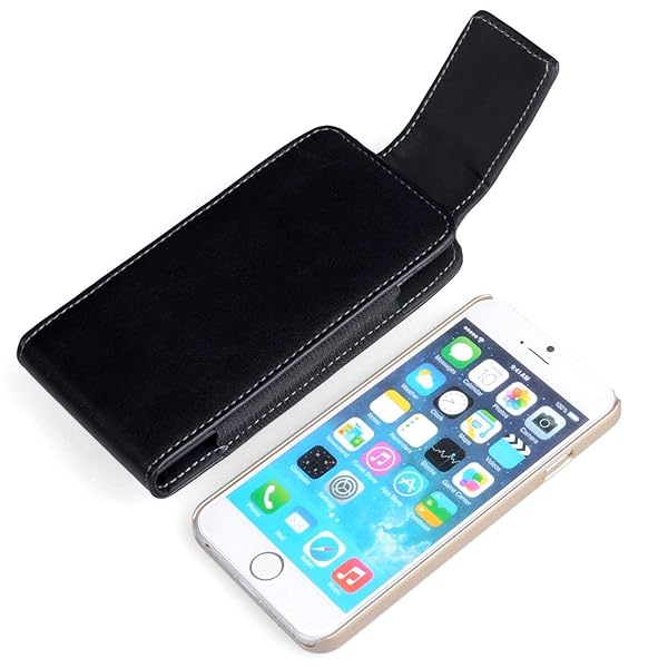 Gcepls Gcepls Premium Leather Holster Case for iPhone 6s 4.7 Inch with Belt Clip Compatible with Samsung Galaxy S7 and iPhone 7 Vertical Black - View 7 of 7