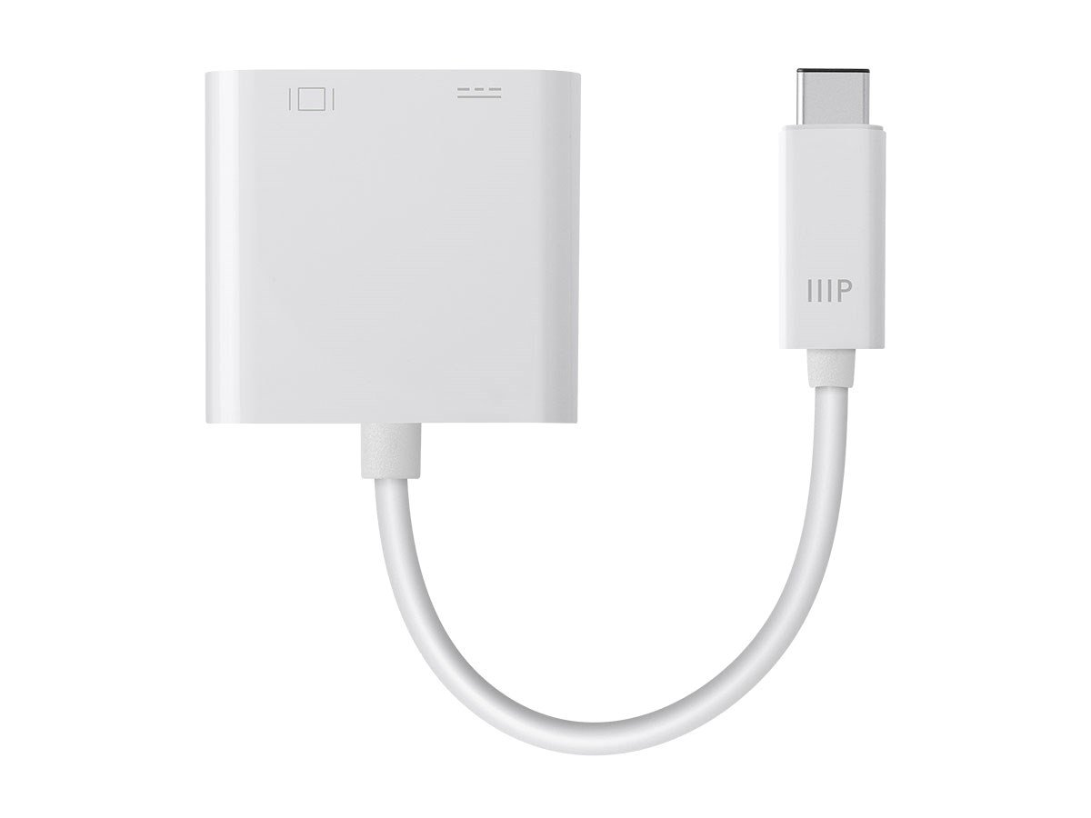 Monoprice Monoprice USB-C Multiport Adapter HDMI USB-C Ports 1080p 60hz White Select Series - View 2 of 9