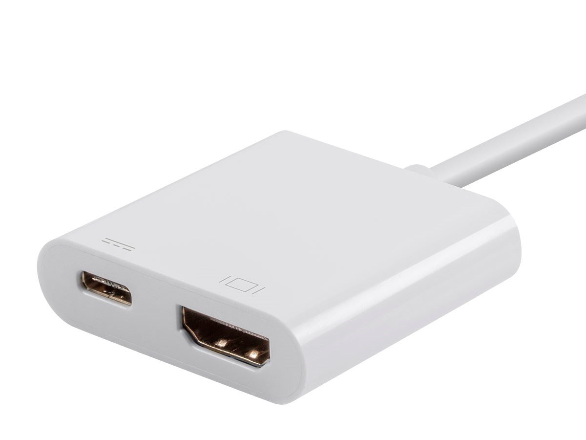 Monoprice Monoprice USB-C Multiport Adapter HDMI USB-C Ports 1080p 60hz White Select Series - View 3 of 9