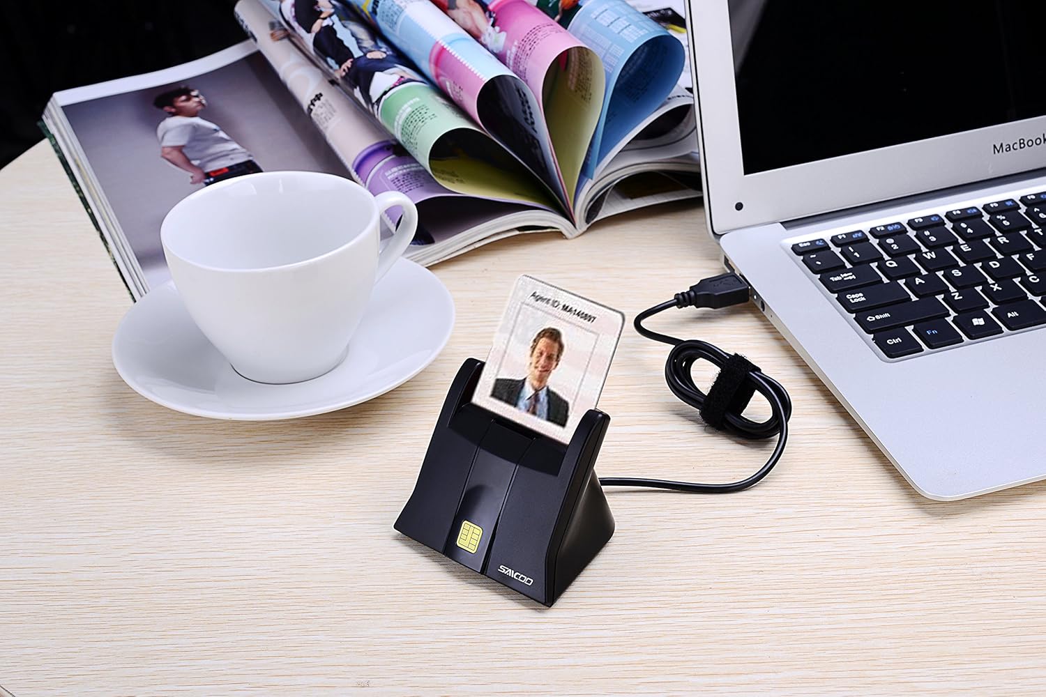 saicoo Saicoo CAC Reader DOD Military USB Common Access Smart Card Reader Compatible with Mac OS and Windows - View 5 of 6