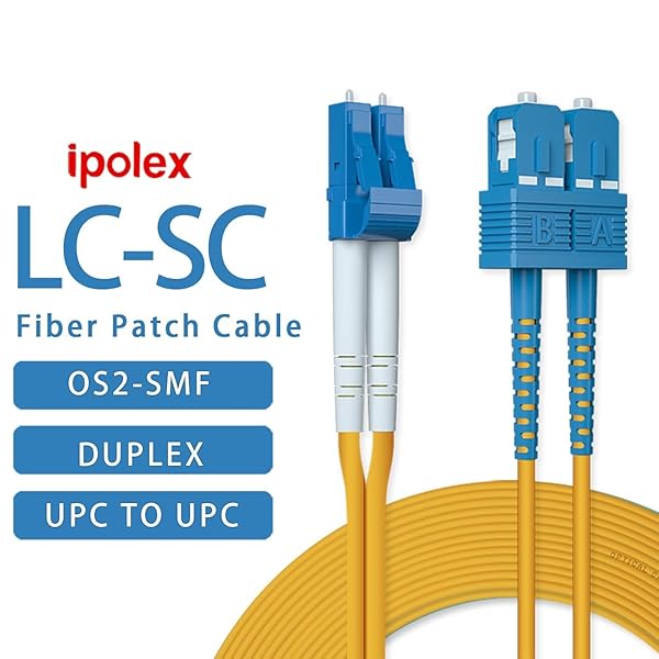 ipolex iPolex 10 Meter OS2 LC-SC Fiber Optic Patch Cable Singlemode Duplex 33 Feet 3 Meter 10ft - View 5 of 8