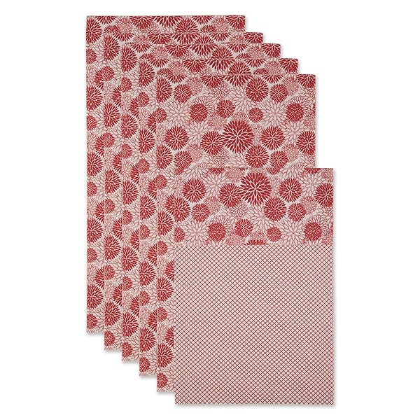 DII DII Fridge Liner Collection Non-Adhesive Cut to Fit 12x24 Tango Red 6 Piece for Easy Kitchen Organization