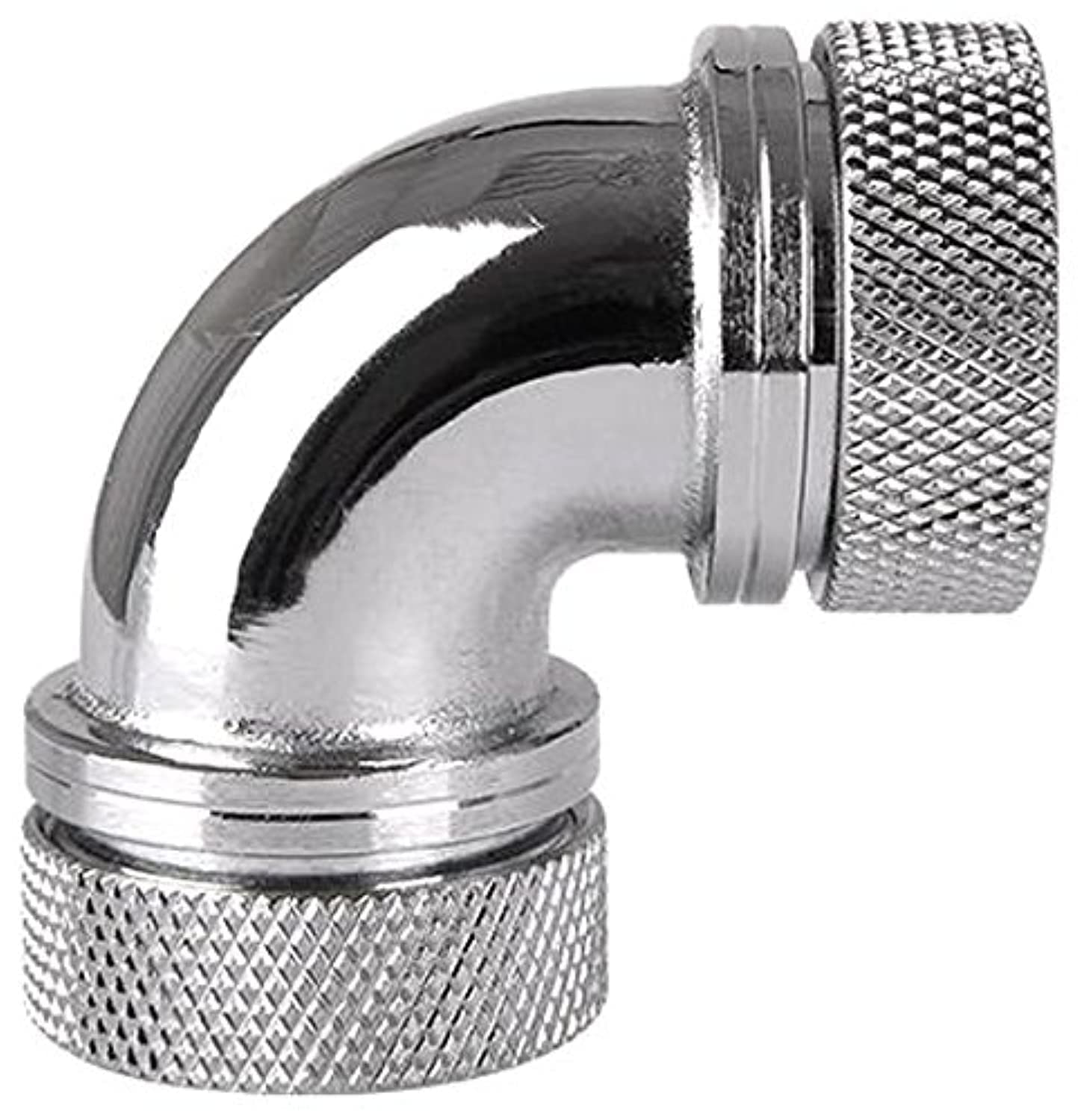 Thermaltake Pacific DIY LCS Chrome G1/4 PETG 16mm OD Tube 90 Degree Dual Compression Fitting for Cooling CL-W099-CA00SL-A