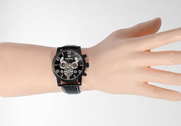 FORSINING Forsining Men's Automatic Self-Winding Day Calendar Leather Strap Classic Wrist Watch Collection - View 7 of 7