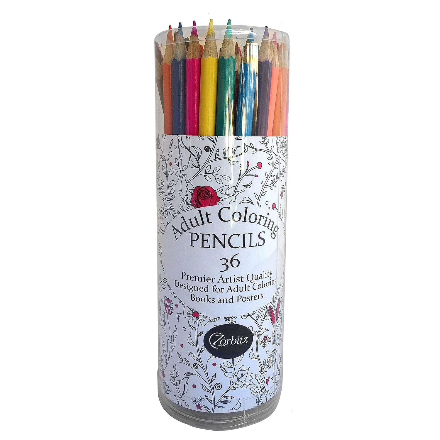 Zorbitz Inc. Joy of Coloring 36 Set Colored Pencils for Vibrant Art and Creative Projects