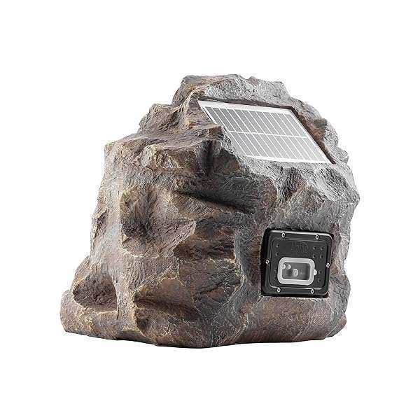 Alpine Corporation Alpine Waterproof Bluetooth Solar Rock Speaker - Outdoor Wireless Gray Design - View 8 of 9