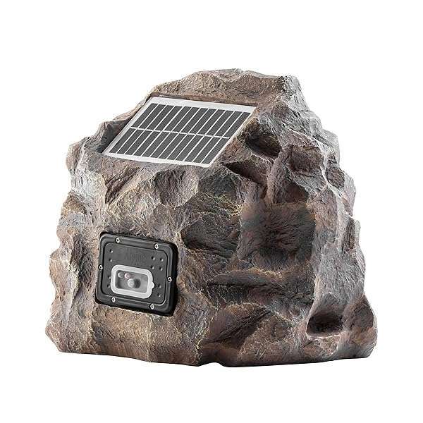 Alpine Corporation Alpine Waterproof Bluetooth Solar Rock Speaker - Outdoor Wireless Gray Design - View 9 of 9