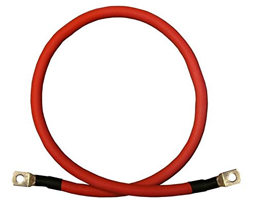 WindyNation WindyNation 4 AWG Red Black Pure Copper Battery Inverter Cables 7 Feet for Solar RV Car Boat with 5/16 Inch Lugs - View 5 of 7