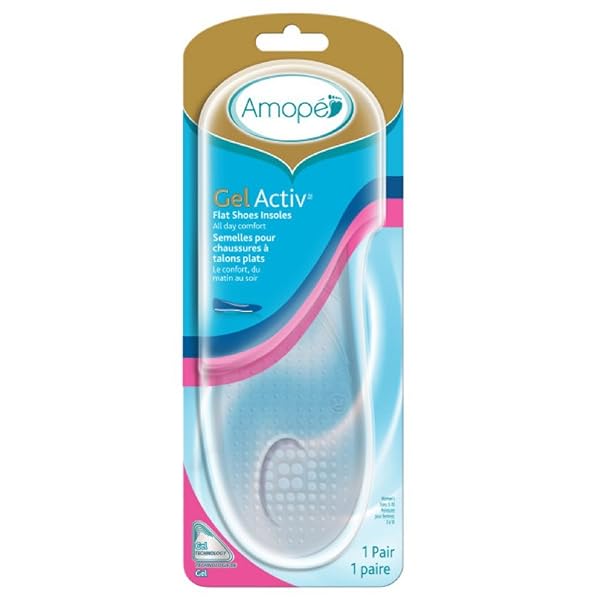 Amope Comfortable Amope Gel Activ Flat Shoes Insoles - 2 Count for All-Day Support