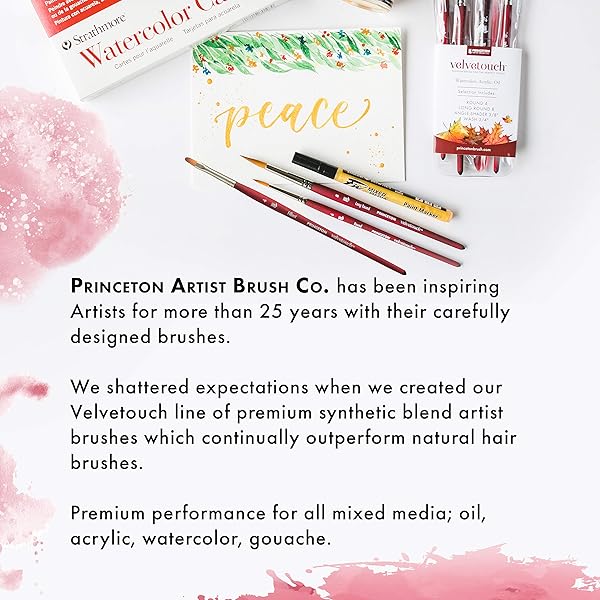 Princeton Princeton Velvetouch Series 3950 Oval Mop Paint Brush - 3/4 Inch for Acrylic, Oil & Watercolor - View 6 of 6