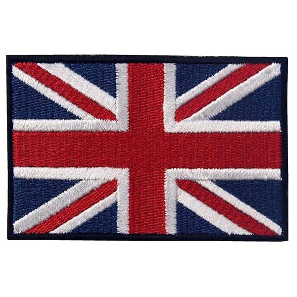 EmbTao EmB Tao Union Jack Embroidered Patch - Iron On England Flag Emblem for UK & Great Britain