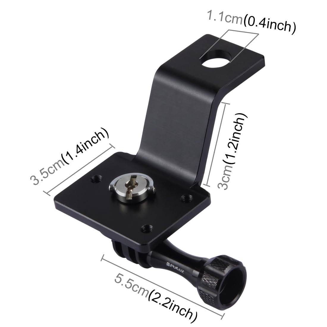 PULUZ PULUZ Motorcycle Mirror Mount for DJI Osmo Action GoPro Hero 7 6 5 4 Session Xiaoyi MiJia Sport Camera Fixed Metal Bike Holder - View 2 of 9