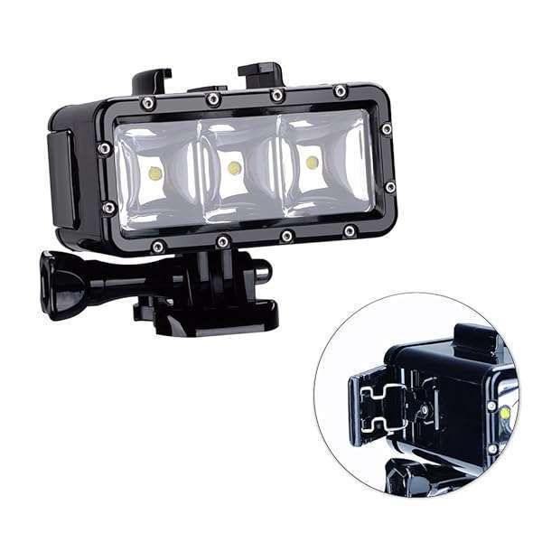 Suptig Suptig Waterproof LED Video Light for GoPro & DJI: Dimmable Night Fill Light for Underwater Adventures - View 5 of 10