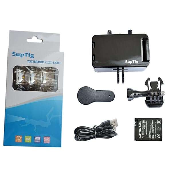 Suptig Suptig Waterproof LED Video Light for GoPro & DJI: Dimmable Night Fill Light for Underwater Adventures - View 9 of 10