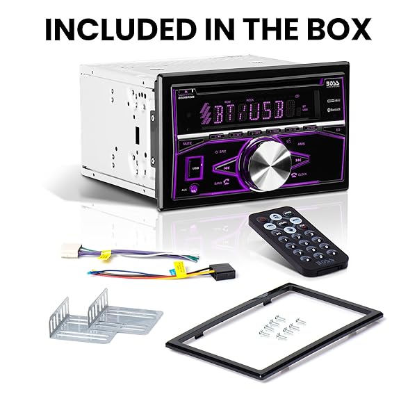 BOSS Audio Systems BOSS Audio 850BRGB Car Stereo: Bluetooth, USB, CD Player & Multi-Color Illumination - Perfect Double Din Head Unit - View 7 of 7