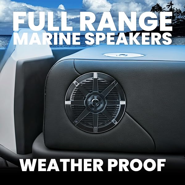 BOSS Audio Systems "Upgrade Your Sound: BOSS MR62B 200W 6.5" Weatherproof Marine Speakers - Black Pair" - View 3 of 7