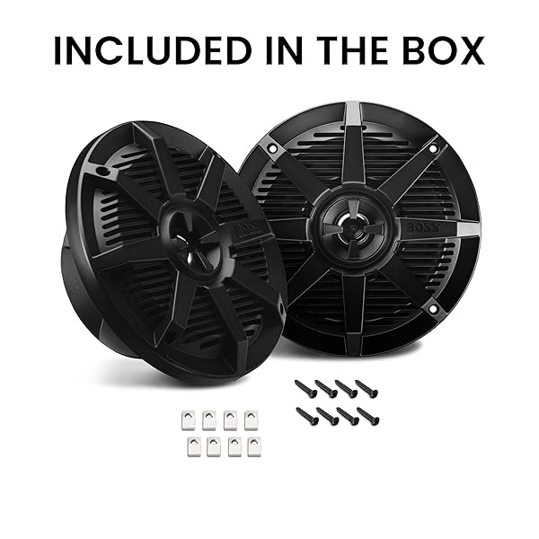 BOSS Audio Systems "Upgrade Your Sound: BOSS MR62B 200W 6.5" Weatherproof Marine Speakers - Black Pair" - View 7 of 7