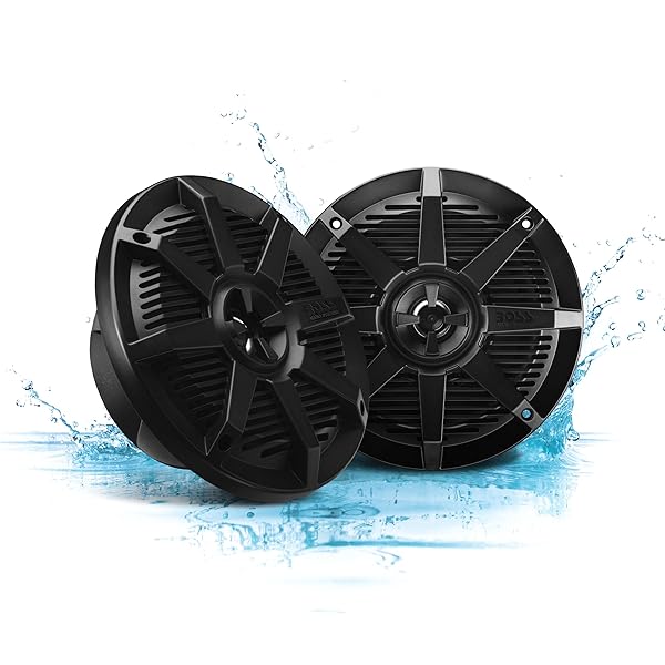 BOSS Audio Systems "Upgrade Your Sound: BOSS MR62B 200W 6.5" Weatherproof Marine Speakers - Black Pair" - View 2 of 7