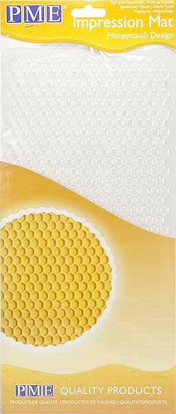 PME PME Impression Mat Honeycomb Design in Yellow - Perfect for Baking & Cake Decorating