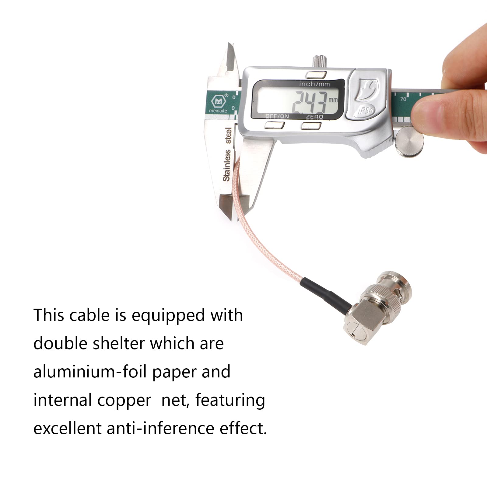 RG179 Coax BNC Right Angle Male to Male Cable for Blackmagic BMCC Video Camera - View 6 of 6