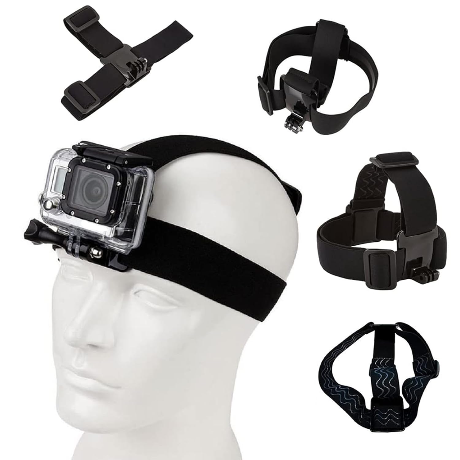 VVHOOY Head Strap Mount for GoPro Hero 13 12 11 10 9 8 and AKASO EK7000 Brave 4 5 6 7 LE V50X and Other Action Cameras Elastic Flexible Design - View 4 of 9