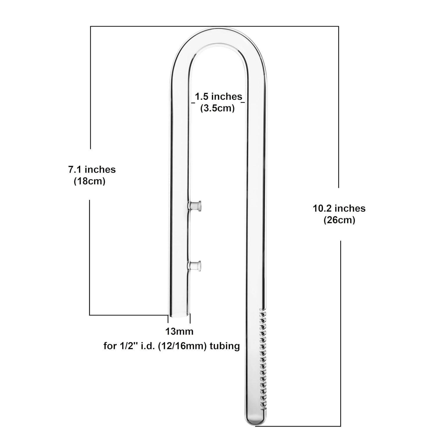 JARDLI JARDLI 13mm Plant Aquarium Glass Lily Pipe Inflow and Outflow for 12/16mm Tubing - View 7 of 7