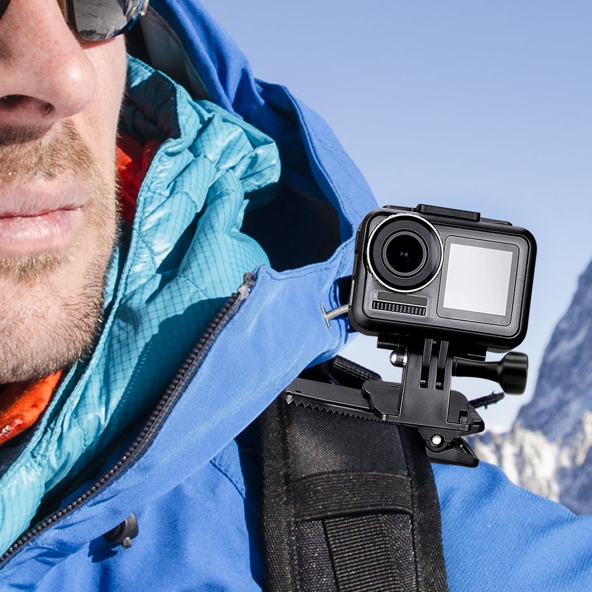 Fantaseal 360 Degree Rotary Action Camera Clamp Mount Compatible with GoPro Hero 7 6 5 4 SJCAM SJ4000 Garmin Virb XE and More - View 2 of 8