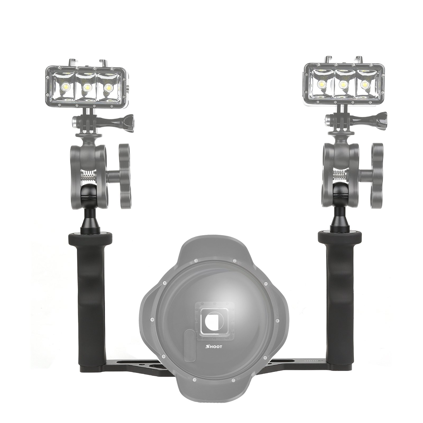 DF Hand Grip Aluminum Alloy Stabilizer Gimbal for DSLR Action Cameras Video Film Kit for Hero 12 11 10 9 8 7 6 Canon Nikon Pentax Olympus - View 5 of 6