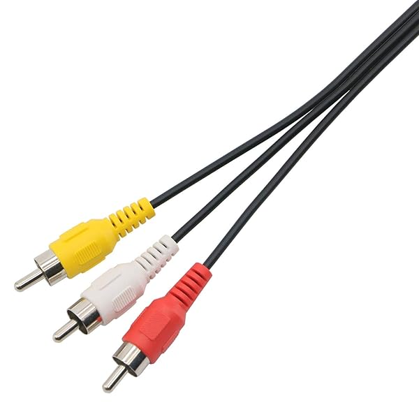 PASOW PASOW 3 RCA Cable 50 Feet Male to Male Audio Video Composite for DVD and Home Theater - View 2 of 7