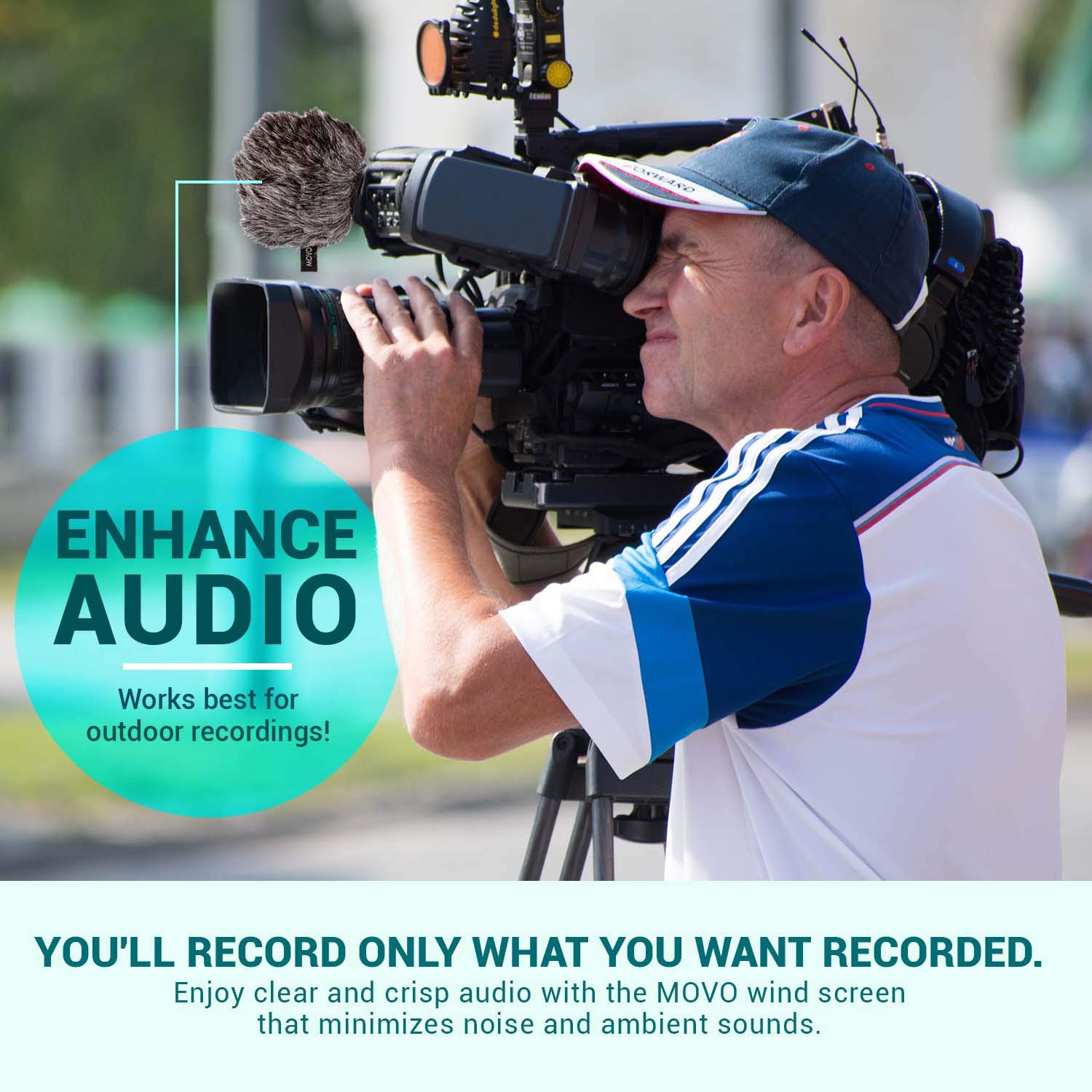 Movo WS-G9 Furry Outdoor Microphone Windscreen Muff for Portable Digital Recorders Fits Zoom H4n H4n PRO H5 H6 Tascam DR-40 DR-05 DR-07 Dark Gray - View 2 of 6