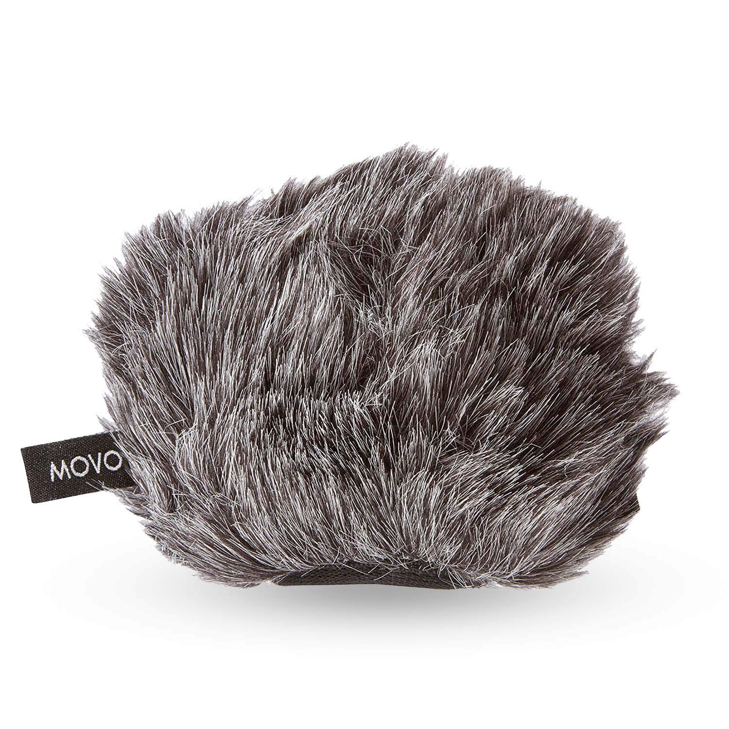 Movo WS-G9 Furry Outdoor Microphone Windscreen Muff for Portable Digital Recorders Fits Zoom H4n H4n PRO H5 H6 Tascam DR-40 DR-05 DR-07 Dark Gray