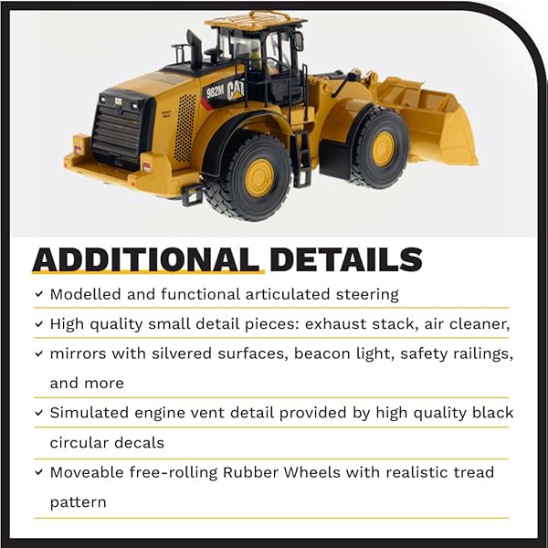 Diecast Masters Diecast Masters 150 Caterpillar 982M Wheel Loader Core Classics Series Model 85292C Collectible Construction Equipment - View 5 of 8