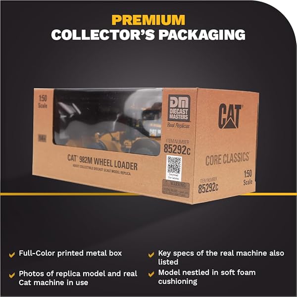 Diecast Masters Diecast Masters 150 Caterpillar 982M Wheel Loader Core Classics Series Model 85292C Collectible Construction Equipment - View 6 of 8