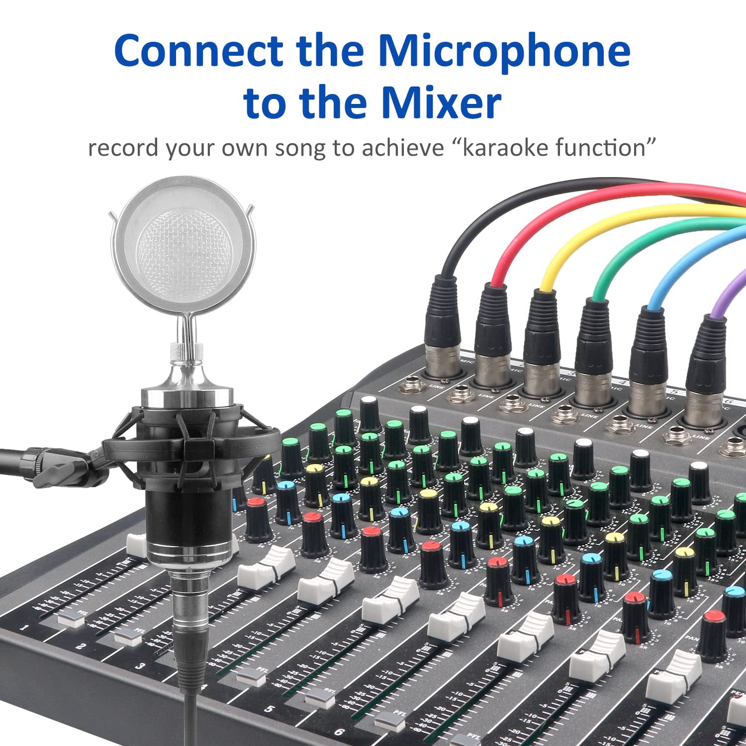 DREMAKE DREMAKE 30m XLR Male to Female Balanced Microphone Cable for Recording Stage DJ Pro 100 Foot Green - View 4 of 9