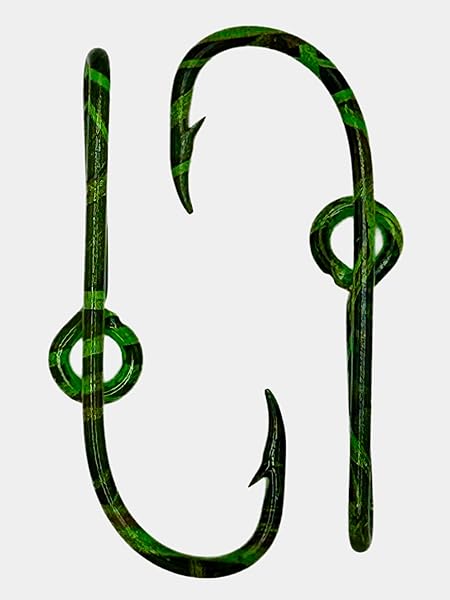 BT Outdoors Two Eagle Claw Camo Hat Hook Pins Set for Fishing Hats Money Tie Clasp Durable Fish Hook Accessories