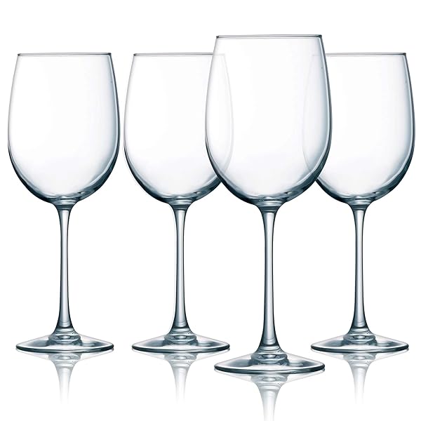 Luminarc Buy Luminarc Cachet 19-Ounce White Wine Glass Set - 4 Clear Glasses for Elegant Dining
